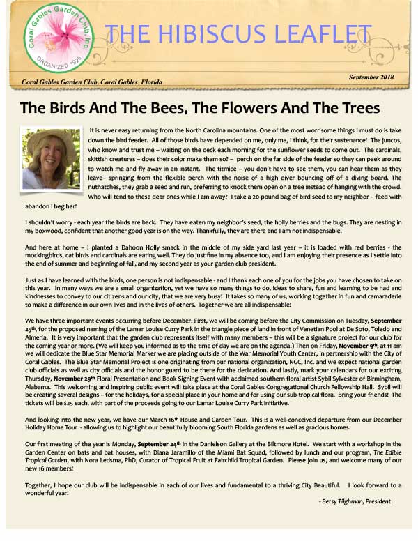 September 2018 Hibiscus Leaflet