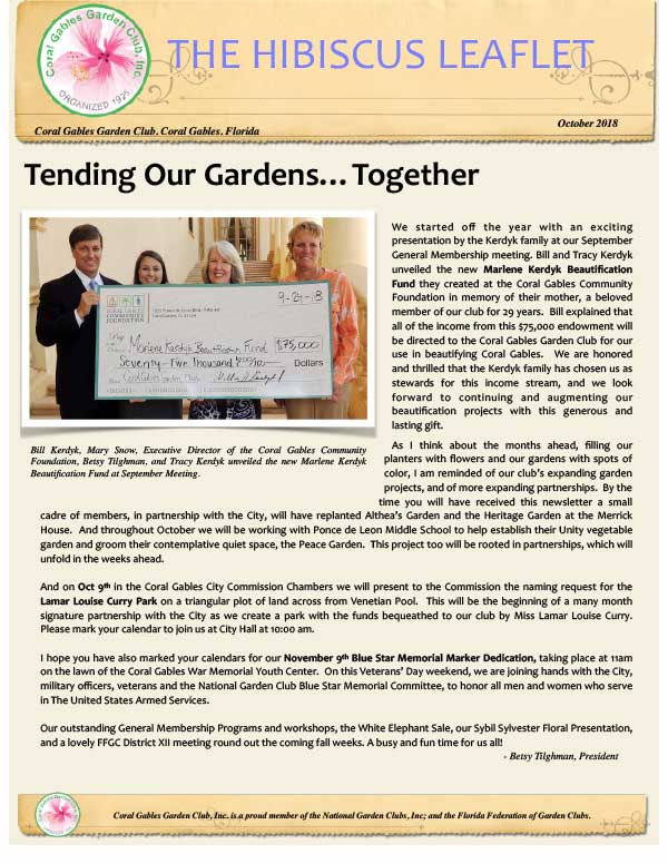 October 2018 Hibiscus Leaflet