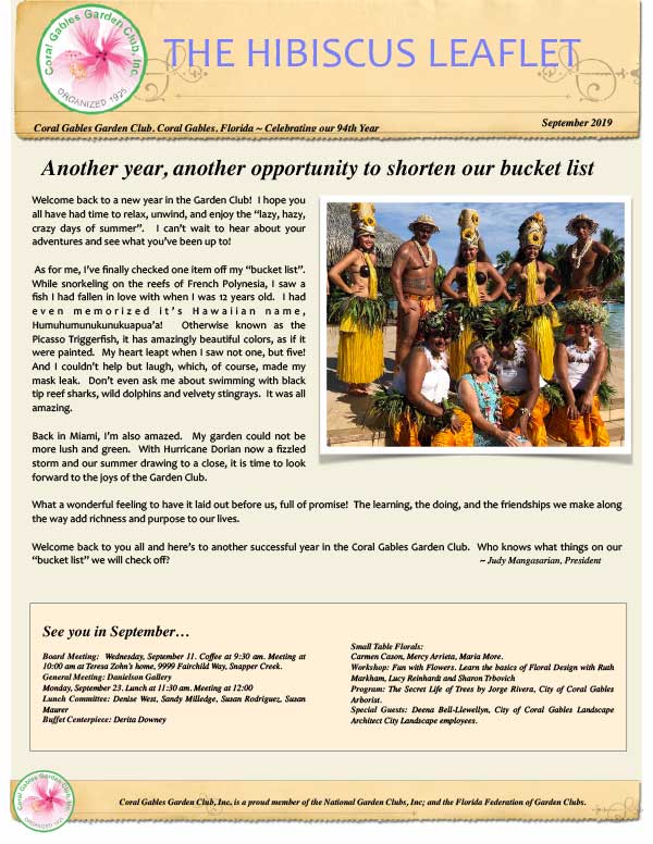 September 2019 Hibiscus Leaflet