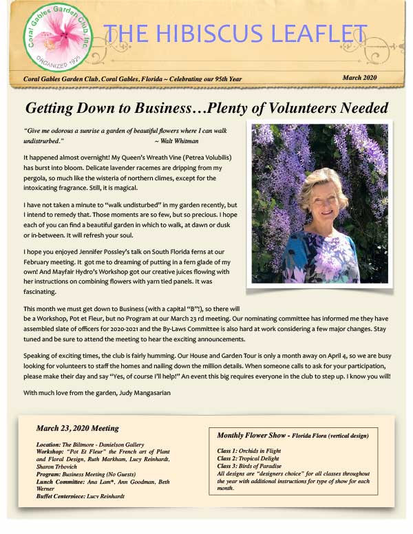 March 2020 Hibiscus Leaflet