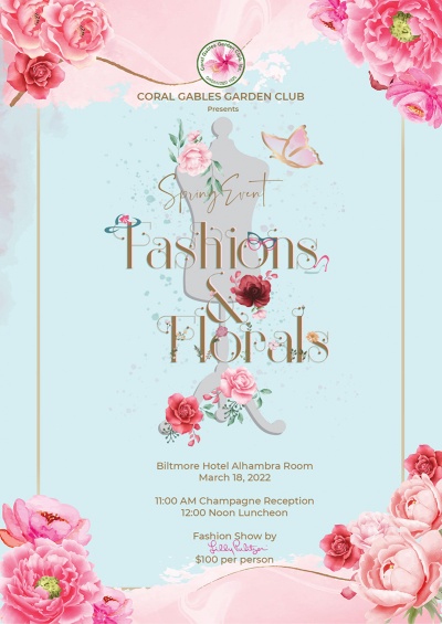 Coral Gables Garden Club's Fashions and Florals Invitation